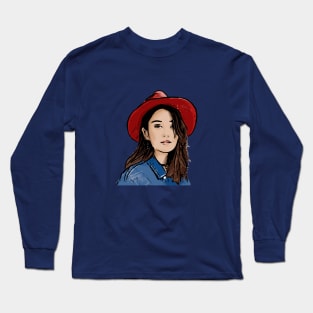 Woman in the Red Hat Long Sleeve T-Shirt